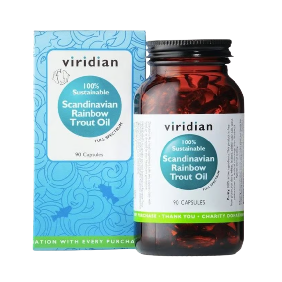 Viridian Scandinavian Rainbow Trout Oil Capsules 90