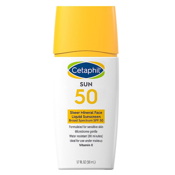 Cetaphil Sheer 100% Mineral Liquid Sunscreen Broad Spectrum SPF 50 - 50ML