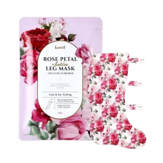 PETITFEE - Rose Petal Satin Leg Mask 1 pair