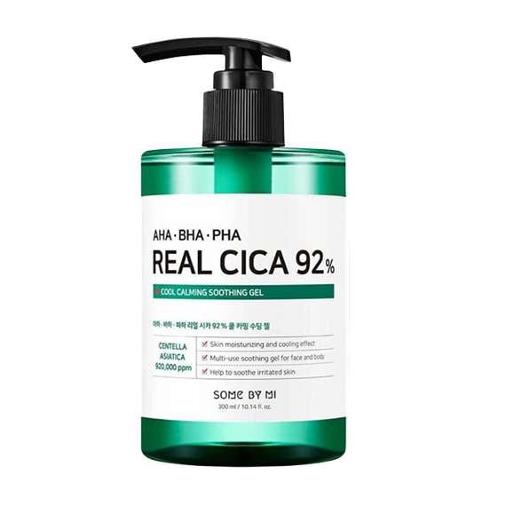 SOME BY MI - AHA, BHA, PHA Real Cica 92% Cool Calming Soothing Gel 300ML
