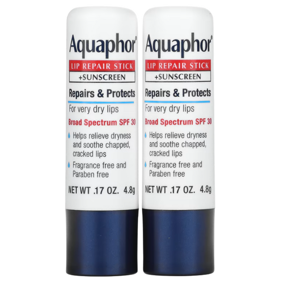 Aquaphor, Lip Repair Stick + Sunscreen, SPF 30 ( Duo)