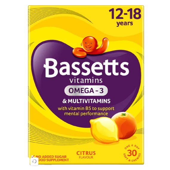 Bassetts Multivitamins Citrus Flavour Soft & Chewies 12-18 Years - 30