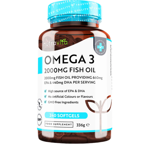 Nutravita Omega 3 2000mg Pure Fish Oil 240 Softgels
