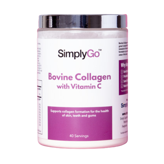 SimplyGo Bovine Collagen Powder with Vitamin C 200 g Powder