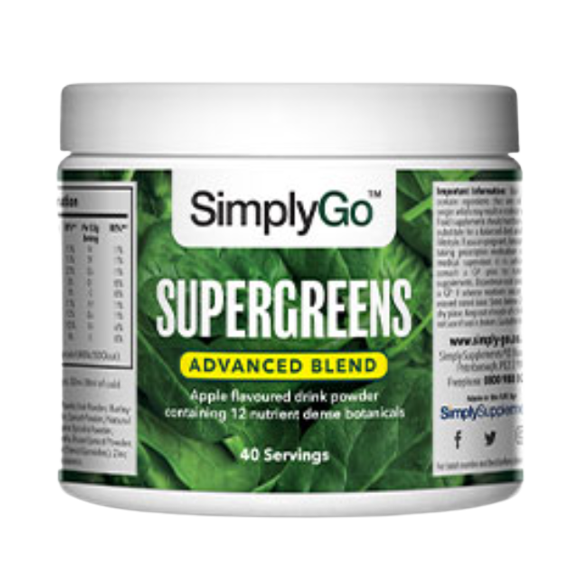SimplyGo Super Greens Powder 40 Servings Apple Flavour