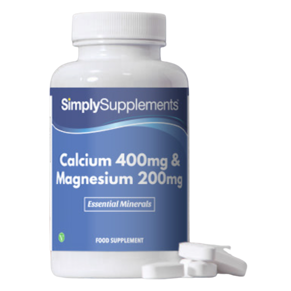 Simplysupplements Calcium 400mg & Magnesium 200mg Tablets 120 Tablets