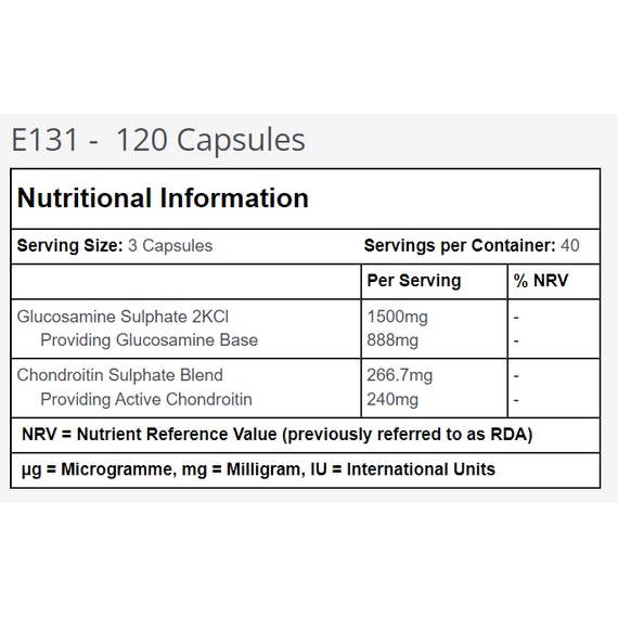 Simplysupplements Glucosamine 500mg & Chondroitin 120 Capsules