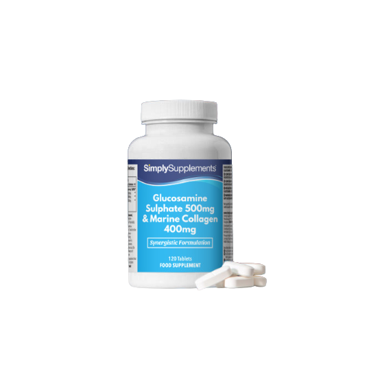 Simplysupplements Glucosamine 500mg & Marine Collagen 400mg 240 Tablets (120+120)