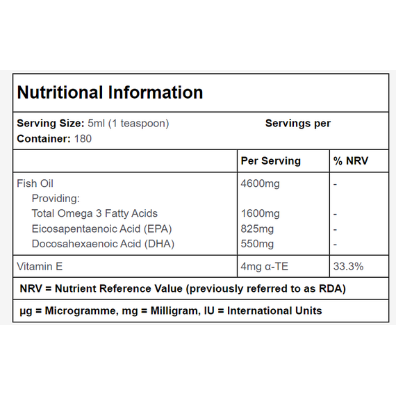 Simplysupplements Liquid Omega 3 60 Servings Citrus Flavour