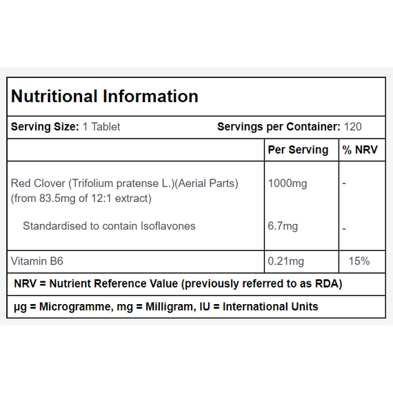Simplysupplements Red Clover 1,000mg 120 Tablets