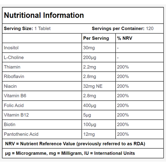 Simplysupplements Super Vitamin B Complex 120 Tablets
