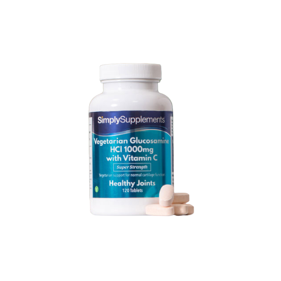 Simplysupplements Vegetarian Glucosamine HCl 1000mg with Vitamin C 40mg 120 Tablets