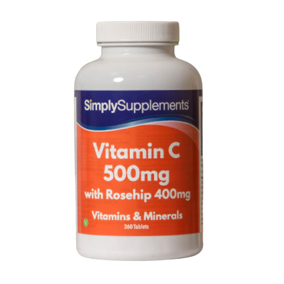 Simplysupplements Vitamin C 500mg with Rosehip 400mg 360 Tablets