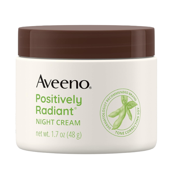 Aveeno Positively Radiant Moisturizing Face & Neck Night Cream 48g