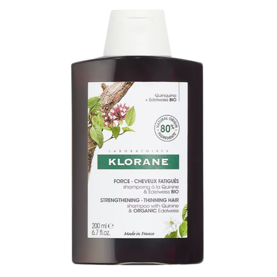 Klorane Strengthening Shampoo with Quinine and Organic Edelweiss for Thinning Hair 200ml