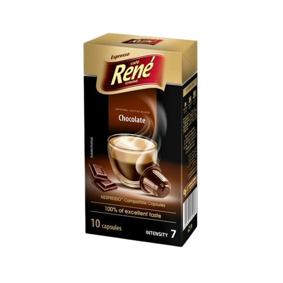 Cafe Rene Chocolate Coffee 10 pods for Nespresso