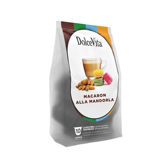 Dolce Vita Almond Macaron 10 pods for Nespresso