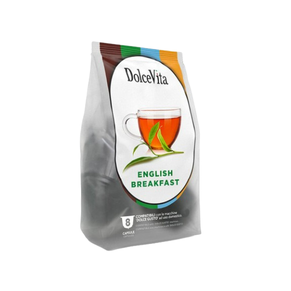 Dolce Vita English Breakfast Tea (with lemon) 8 pods for Dolce Gusto