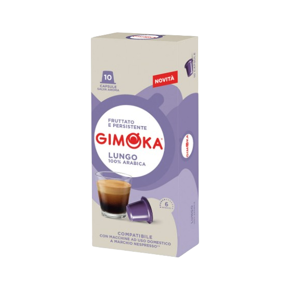 Gimoka Lungo 10 pods for Nespresso