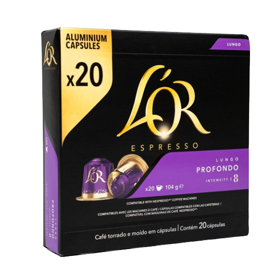 L'OR Lungo Profondo 20 pods for Nespresso