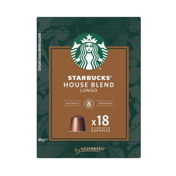 Starbucks Lungo House Blend Nespresso 18 pods