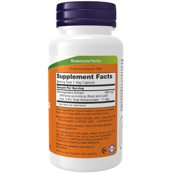 Now Foods Ashwagandha Extract - 450mg - 90 vcaps