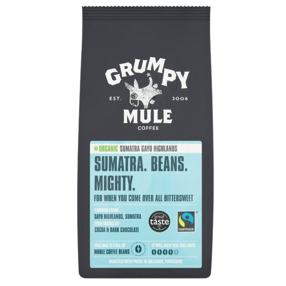 Grumpy Mule Organic Sumatra Coffee Beans 227g