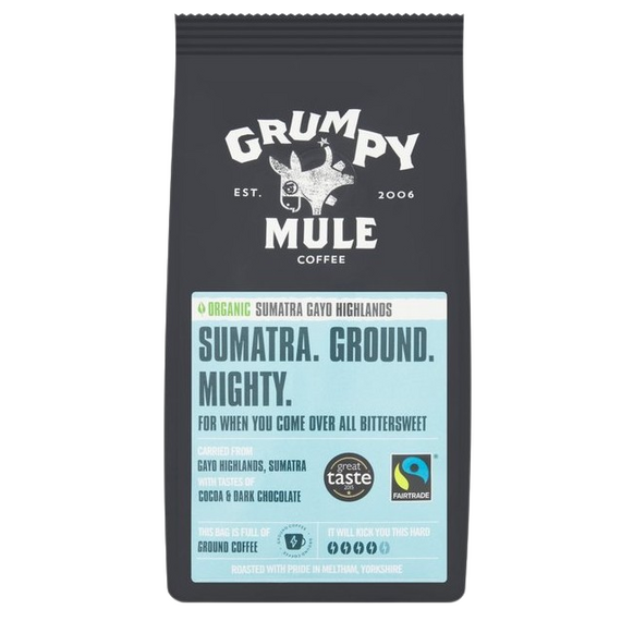 Grumpy Mule Organic Sumatra Ground Coffee 227g