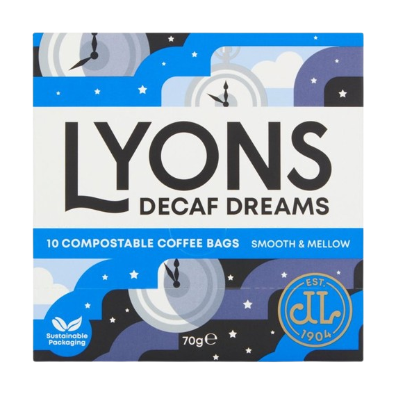 Lyons Decaf Dreams Coffee Bags 10 per pack