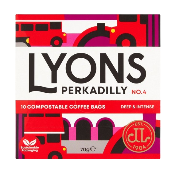 Lyons Perkadilly Coffee Bags 10 per pack