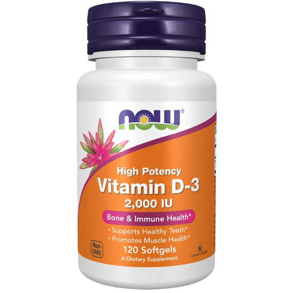 NOW Foods Vitamin D-3 2,000 IU - 120 Softgels