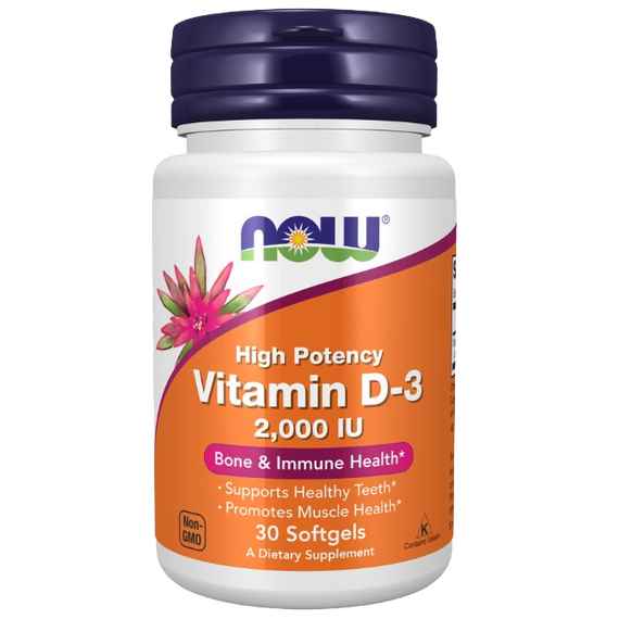 NOW Foods Vitamin D-3 2,000 IU - 30 Softgels