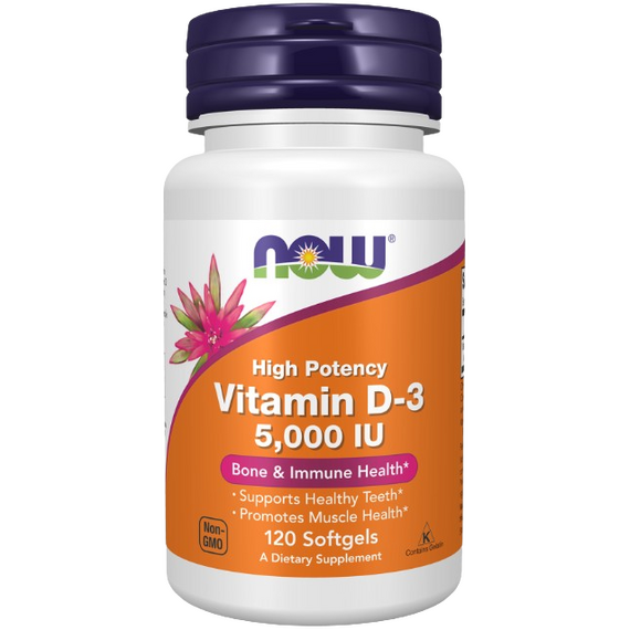 NOW Foods Vitamin D-3 5,000 IU - 120 Softgels