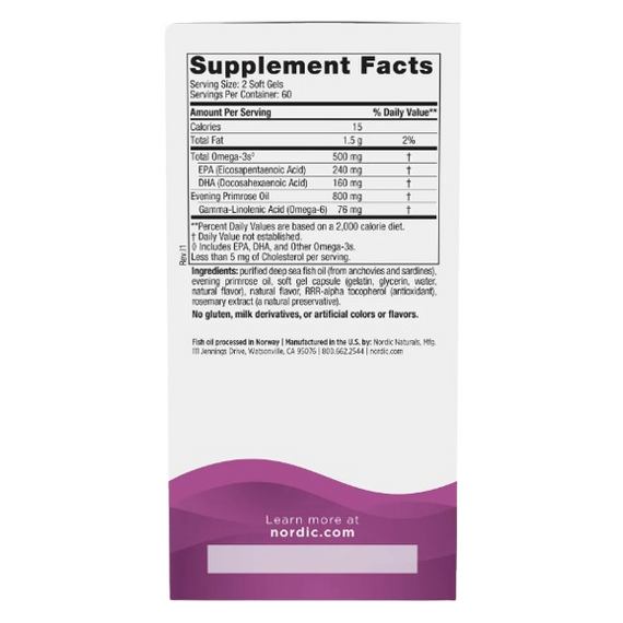 Nordic Naturals Omega Woman, 500mg - 120 softgels