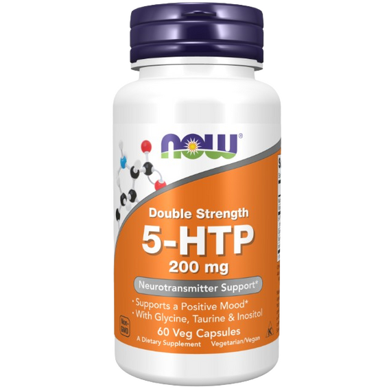 Now Foods 5-HTP with Glycine Taurine & Inositol - 200mg - 60 vcaps