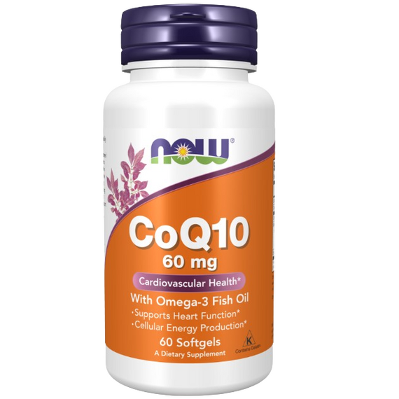 Now Foods CoQ10 with Omega-3 - 60mg - 60softgels
