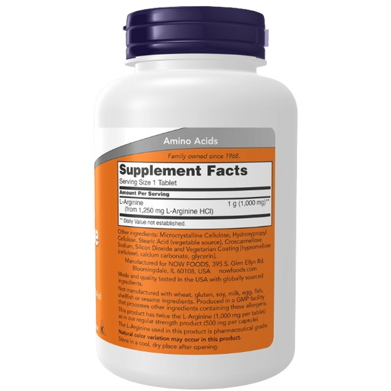 Now Foods L-Arginine - 1000mg - 120 tablets