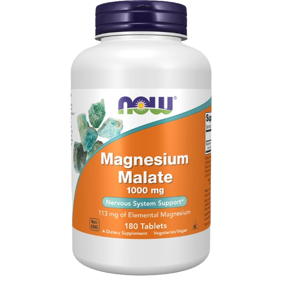 Now Foods Magnesium Malate, 1000mg - 180 tablets