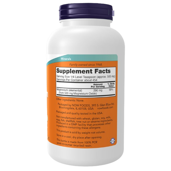 Now Foods Magnesium Oxide Powder- 227 grams