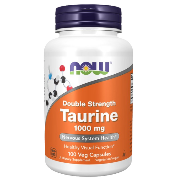Now Foods Taurine - 1000mg Double Strength - 100 vcaps