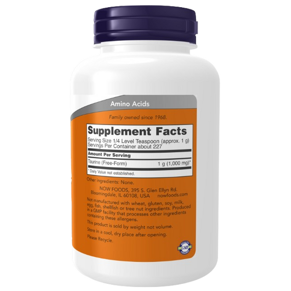 Now Foods Taurine - Pure Powder - 227 grams