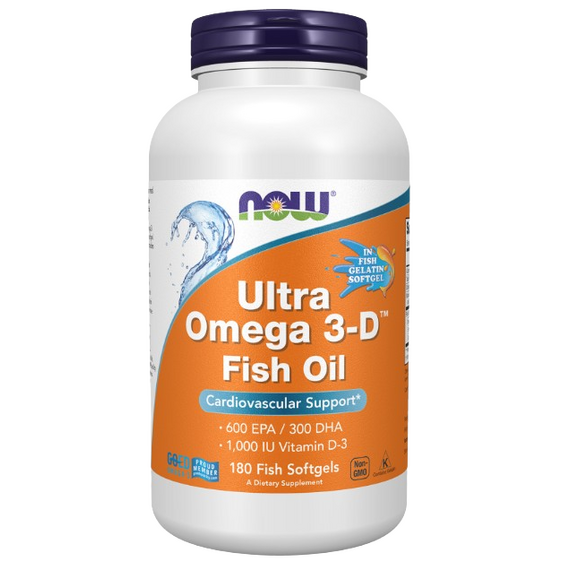 Now Foods Ultra Omega 3-D with Vitamin D-3 -180 Soft gels