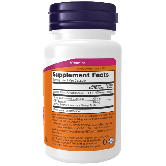 Now Foods Vitamin C-1000 with 100mg Bioflavonoids - 100 vcaps