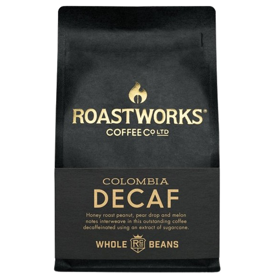 Roastworks Decaf Colombia Whole Bean Coffee 200g