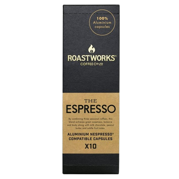 Roastworks Espresso Nespresso Compatible Capsules 10 per pack