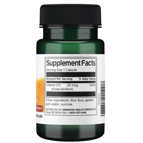 Swanson Vitamin D-3 - 1000 IU - 60 caps