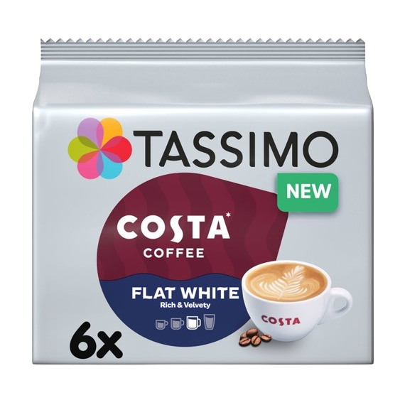 Tassimo Costa Flat White Coffee Pods 6 per pack