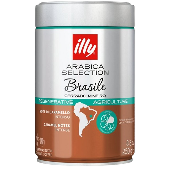 illy Cerrado Mineiro Brazil Ground Coffee - Regenerative Agriculture 250g