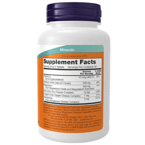 now Foods Calcium Citrate with Minerals & Vitamin D-2 - 250 tablets