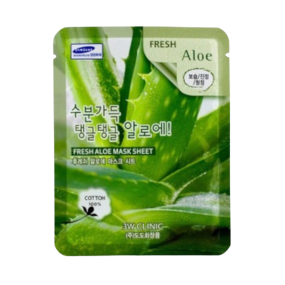 3W Clinic - Fresh Aloe Mask Sheet - 1pc
